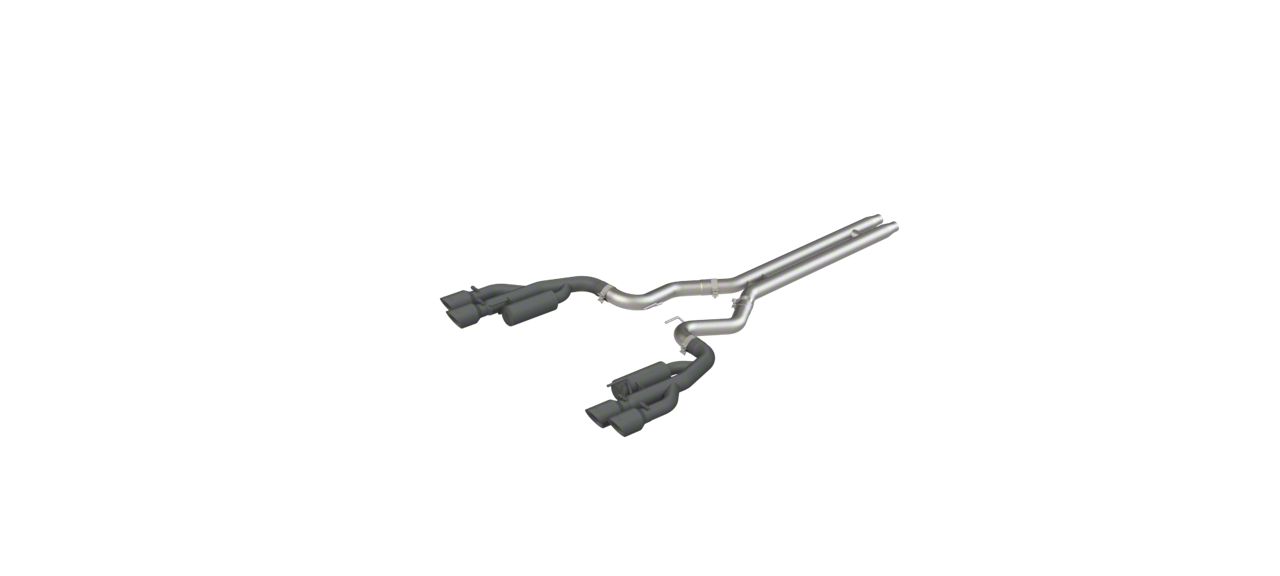 MBRP Armor BLK Cat-Back Exhaust; Race Version (18-23 Mustang GT w/o Active Exhaust)