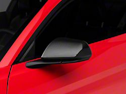 SpeedForm Mirror Covers; Carbon Fiber Style (15-23 Mustang w/o Mirror Signals)