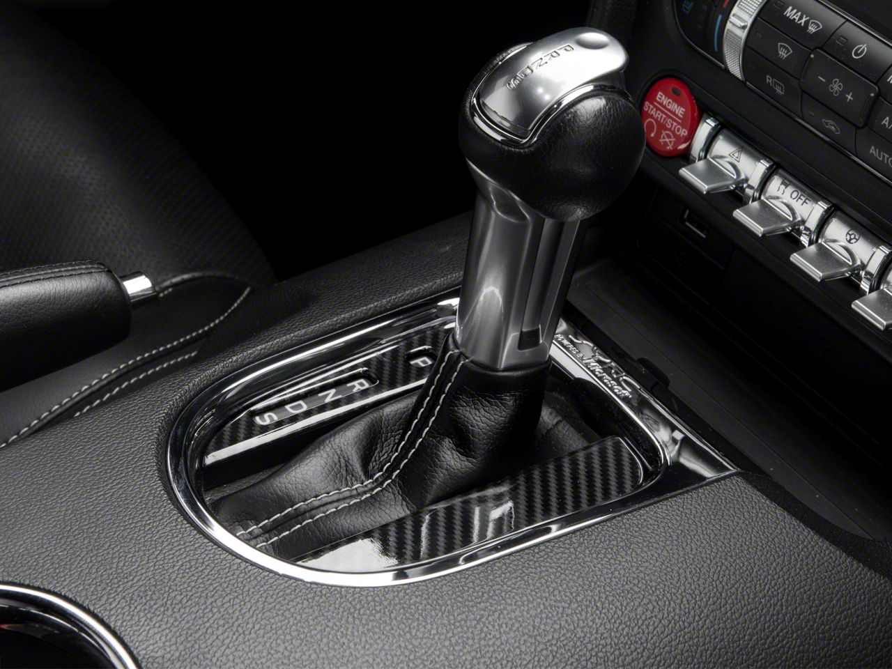 SpeedForm Mustang Automatic Shifter Trim; Carbon Fiber Style 405178 (15