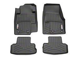Weathertech DigitalFit Front and Rear Floor Liners; Black (11-14 Mustang w/ Dual Driver & Passenger Side Floor Hooks)
