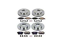 PowerStop OE Replacement Brake Rotor and Pad Kit; Front and Rear (99-04 Mustang GT, V6)