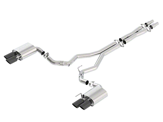 Borla ATAK Cat-Back Exhaust with Black Chrome Tips (18-23 Mustang GT Fastback w/o Active Exhaust)