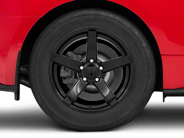 Rovos Wheels Durban Drag Gloss Black Wheel; Rear Only; 17x10.5 (15-22 Mustang GT, EcoBoost, V6)