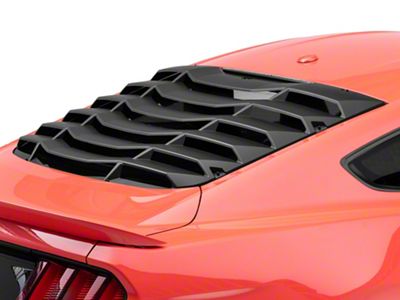 MP Concepts Rear Window Louvers; Matte Black (15-23 Mustang Fastback)