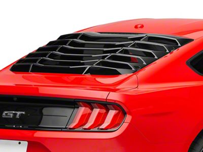 MP Concepts Rear Window Louvers; Gloss Black (15-23 Mustang Fastback)