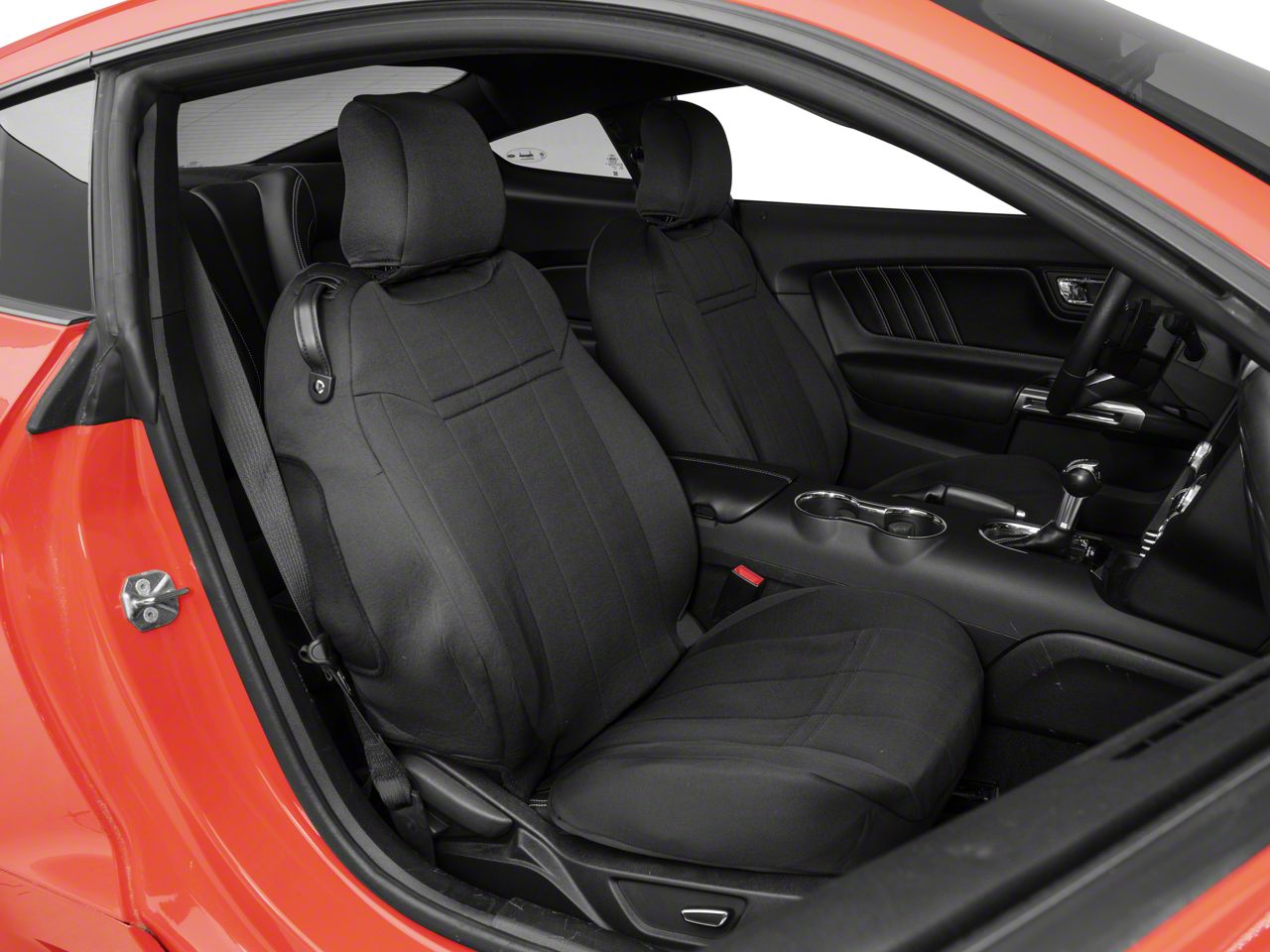 SpeedForm Mustang Alterum Series Neoprene Front Seat Covers; Black 406768  (15-23 Mustang Fastback) Free Shipping