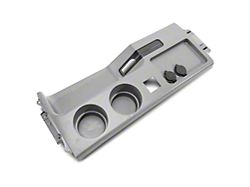OPR Center Console Cup Holder Panel; Smoke Gray (87-93 Mustang)