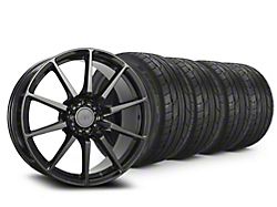 GT350 Style Black Wheel and NITTO NT555 G2 Tire Kit; 19x8.5 (15-23 Mustang GT, EcoBoost, V6)
