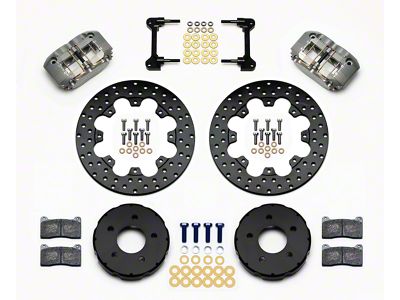 Wilwood DynaPro Drag Race Front Big Brake Kit; Anodized Gray Calipers (94-04 Mustang)