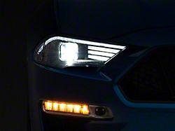 Raxiom LED Projector Headlights; Black Housing; Clear Lens (18-23 Mustang GT, EcoBoost)
