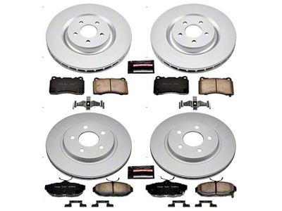 PowerStop Z17 Evolution Plus Brake Rotor and Pad Kit; Front and Rear (11-14 Mustang GT Brembo; 12-13 Mustang BOSS 302)