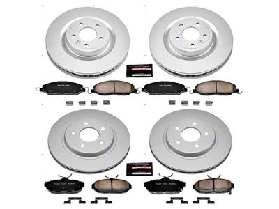 PowerStop Z17 Evolution Plus Brake Rotor and Pad Kit; Front and Rear (11-14 Mustang Standard GT)
