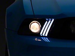 Sequential Projector Headlights; Gloss Black Housing; Smoked Lens (10-12 Mustang w/ Factory Halogen Headlights)