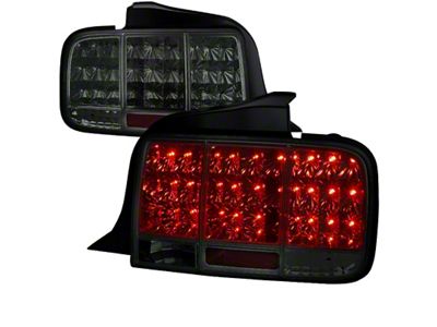 Sequential LED Tail Lights; Chrome Housing; Smoked Lens (05-09 Mustang)