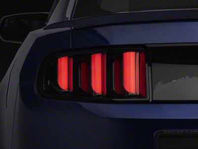 Raxiom Vector V2 Tail Lights; Black Housing; Clear Lens (13-14 Mustang)