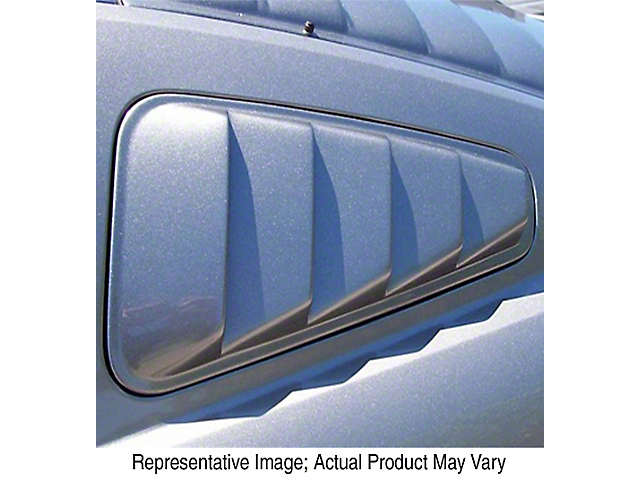 Large ABS Quarter Window Louvers; Pre-Painted (10-14 Mustang Coupe)