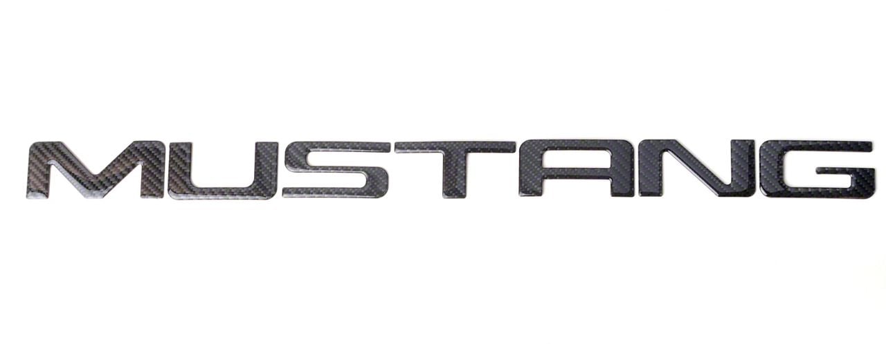 Mustang Bumper Insert Letters; Domed Carbon Fiber (99-04 Mustang GT, V6 ...