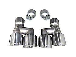 Corsa Performance Quad Twin Pro Series Exhaust Tips; 4-Inch; Polished (18-23 Mustang GT & EcoBoost w/ Corsa Exhaust)