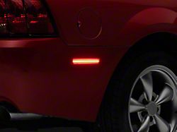 Raxiom Axial Series LED Rear Side Marker Lights; Red (99-04 Mustang)