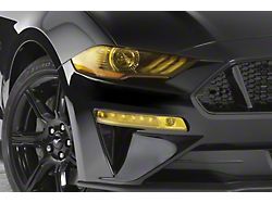 Turn Signal Covers; Transparent Yellow (18-23 Mustang GT, EcoBoost)
