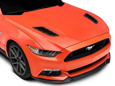 Drake Muscle Cars Speed Mesh Hood Vents with Black Mesh (15-17 Mustang GT)