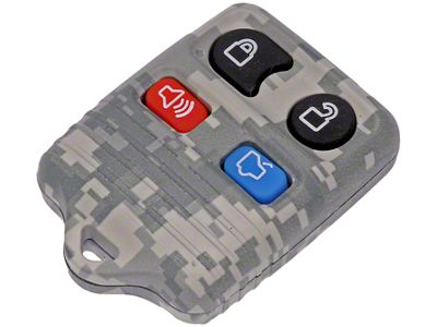 Keyless Entry Remote Case; Gray Digital Camouflage (99-14 Mustang)