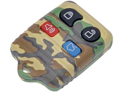 Keyless Entry Remote Case; Green Camouflage (99-14 Mustang)