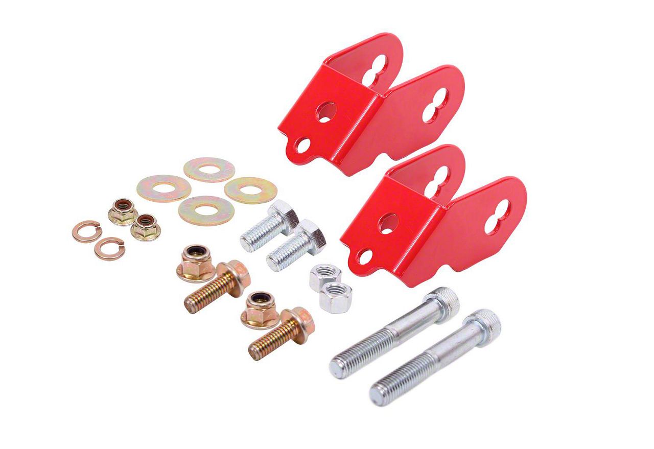 BMR Rear Camber Adjustment Lockout Kit; Red (15-23 Mustang)