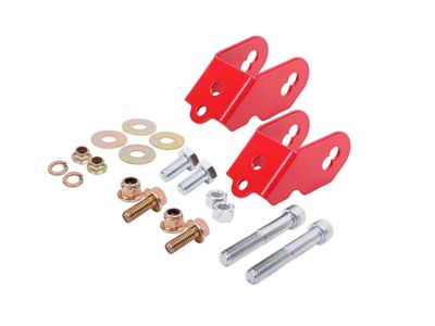 BMR Rear Camber Adjustment Lockout Kit; Red (15-23 Mustang)