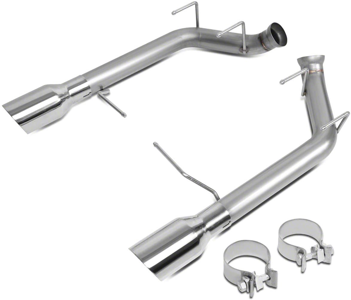 Mustang Muffler Delete AxleBack Exhaust System with Polished Tips (11