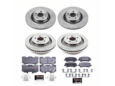PowerStop Track Day Brake Rotor and Pad Kit; Front and Rear (15-23 Mustang Standard GT, EcoBoost w/ Performance Pack)
