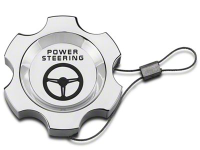 SpeedForm Modern Billet Power Steering Cap; Chrome (96-04 V8 Mustang)