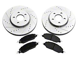 C&L Super Sport Brake Rotor and Pad Kit; Front (05-10 Mustang GT)