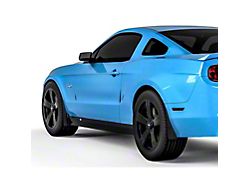 Mud Flaps; Front and Rear; Textured Black (10-14 Mustang)