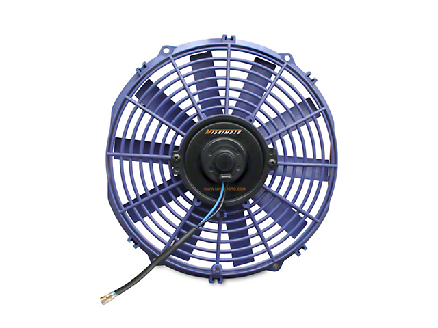 Mishimoto Slim Electric Fan; 12-Inch; Blue (Universal; Some Adaptation May Be Required)
