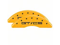 MGP Yellow Caliper Covers with GT/CS Logo; Front and Rear (15-23 Mustang GT w/ Performance Pack)