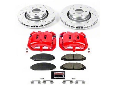 PowerStop Z23 Evolution Sport Brake Rotor, Pad and Caliper Kit; Front and Rear (15-23 Mustang Standard EcoBoost, V6)