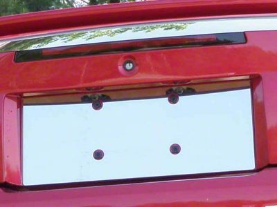 License Plate Bezel; Stainless Steel (99-04 Mustang)