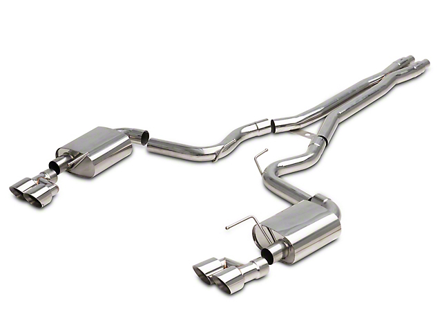 C&L Cat-Back Exhaust with Polished Tips (18-23 Mustang GT Fastback w/o Active Exhaust)