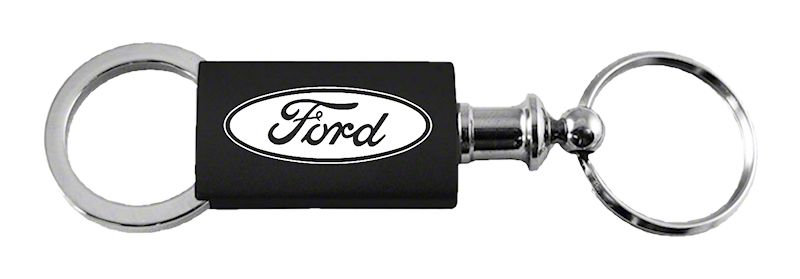 Ford Bronco Keychain - Black & Chrome Teardrop