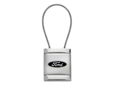 Ford Satin-Chrome Cable Key Fob