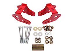 BMR Bolt-On Rear Lower Control Arm Relocation Brackets; Red (79-04 Mustang, Excluding 99-04 Cobra)