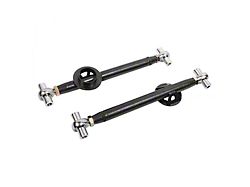 BMR Double Adjustable Rear Lower Control Arms with Spring Bracket; Rod Ends; Black Hammertone (79-04 Mustang, Excluding 99-04 Cobra)