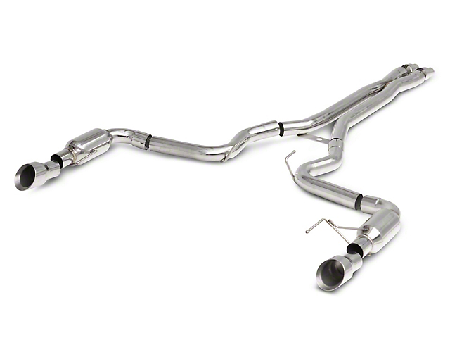 C&L Race Cat-Back Exhaust with Polished Tips (15-17 Mustang GT Fastback)