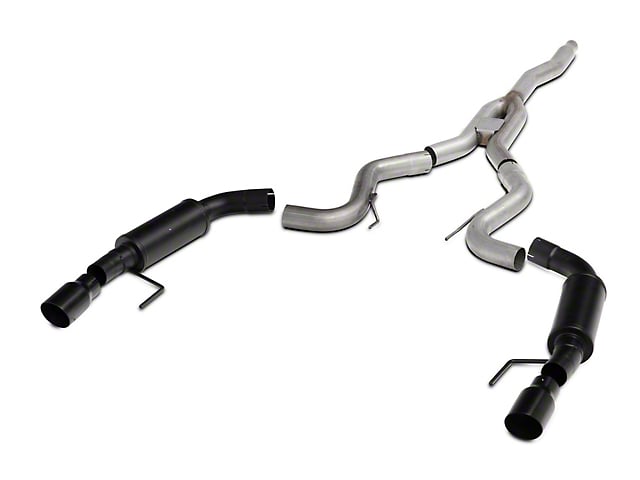 C&L Sport Cat-Back Exhaust with Black Tips (15-23 Mustang EcoBoost Fastback w/o Active Exhaust)