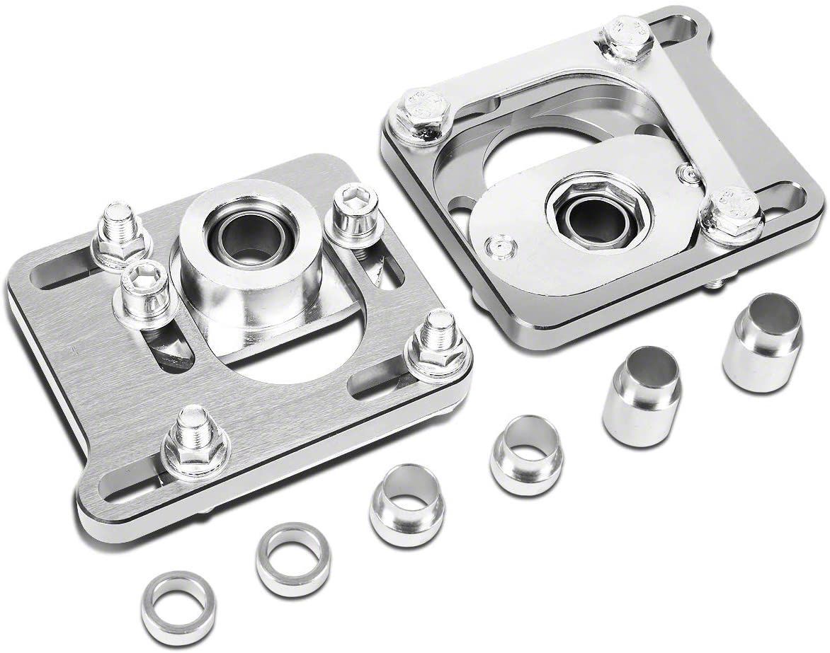 Mustang Camber Caster Plates; Silver (94-04 Mustang) - Free Shipping