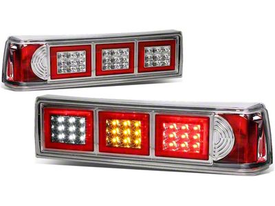 Altezza Style LED Tail Lights; Chrome Housing; Clear Lens (87-93 Mustang)