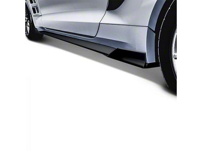 Air Design Rocker Winglets; Satin Black (15-23 Mustang GT, EcoBoost, V6)