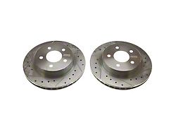 PowerStop Evolution Cross-Drilled and Slotted Rotors; Rear Pair (84-86 Mustang SVO)