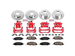 PowerStop Z23 Evolution Brake Rotor, Pad and Caliper Kit; Front and Rear (05-10 Mustang GT)